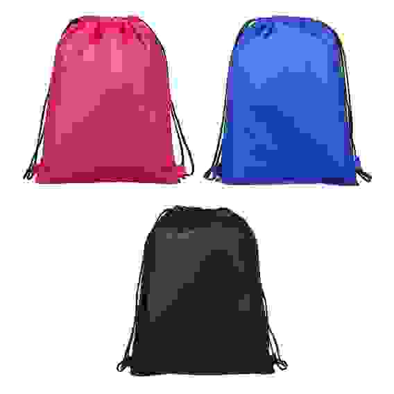 Мешок для сменной обуви на завязках 34,8x41,5 см, 3 цвета, ПЭ 80гр., ПРОМО