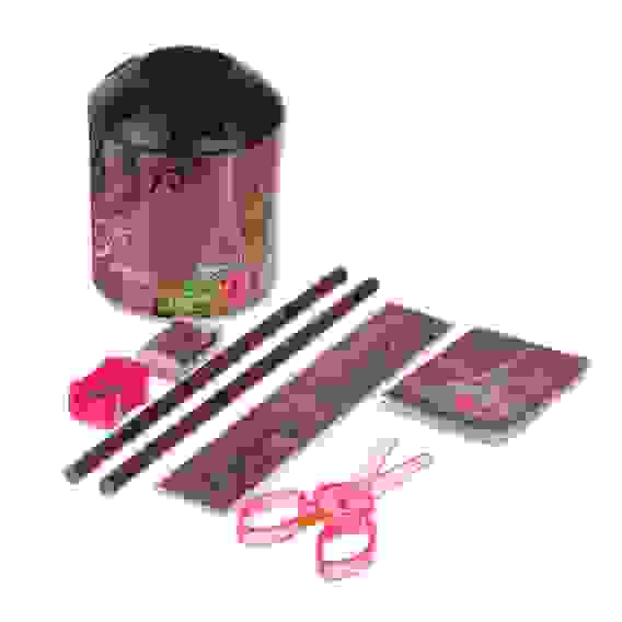 Набор канцелярский в стакане, 8 пр:линейка,2 карандаша,точилка,ластик,ножницы,блокнот Миракл Пэрис