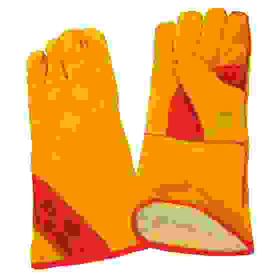 Краги спилковые пятипалые утепленные Русский лев