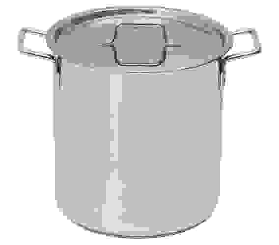 Кастрюля 20,0л (d30см; h33см) Высокий [ОБЩЕПИТ] ТРС Капсульное дно Сварной Клепанные ручки