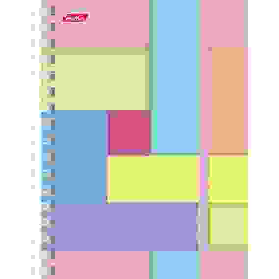 Записная книжка 120л А6ф клетка на гребне на резинке серия -Multicolor-