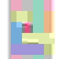 Записная книжка 120л А6ф клетка на гребне на резинке серия -Multicolor-