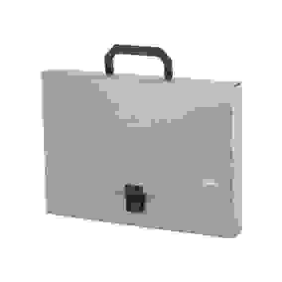 Папка-Портфель Пластиковая А4ф Hatber STANDARD 1000мкм- Серая