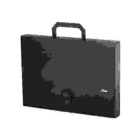 Папка-Портфель Пластиковая А4ф Hatber STANDARD 1000мкм- Черная