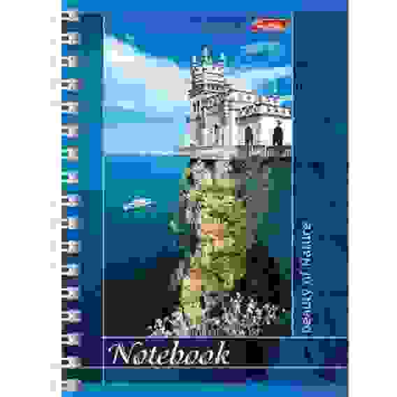 Записная книжка 80л А6ф клетка на гребне серия -Пейзажи-