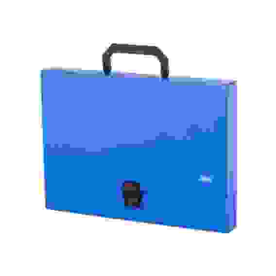 Папка-Портфель Пластиковая А4ф Hatber STANDARD 1000мкм- Синяя