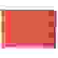 Папка-конверт Пластиковая на кнопке А4ф Hatber 180мкм -Непрозрачная- Красная (с ед. штрих
