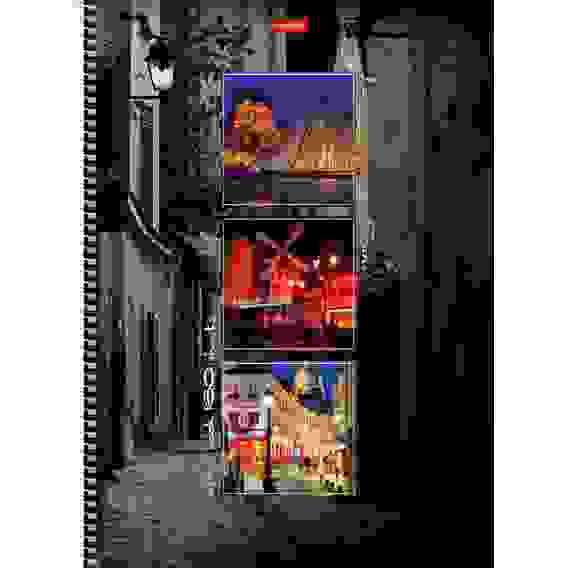 Тетрадь 160л А4ф с твердой обложкой клетка на спирали-Краски Парижа-