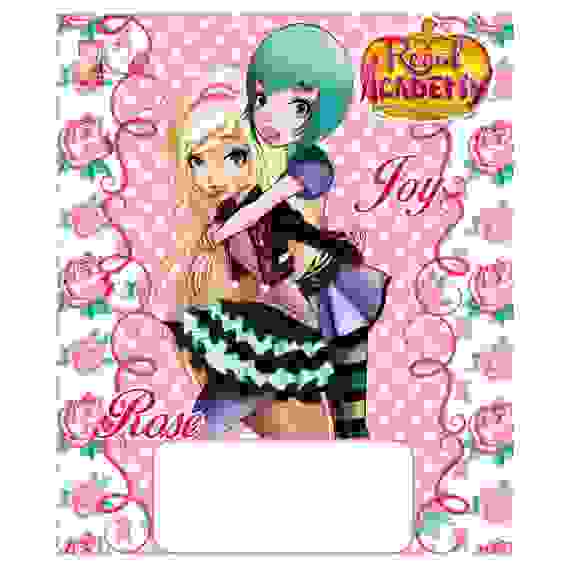 Тетрадь 12л А5ф клетка на скобе Интерактив блёстки 5 диз.в блоке скругл.углы серия -Короле