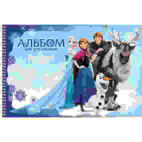 АЛЬБОМ для рисования 40л А4ф на спирали фольгирование 5 диз.в блоке серия -Холодное сердце