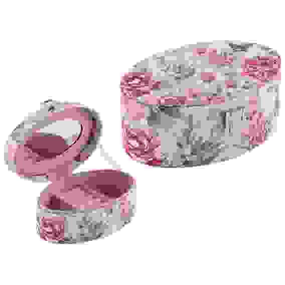 Шкатулка &quot;Цветы&quot;, овал, 17,5х11,2х6 см