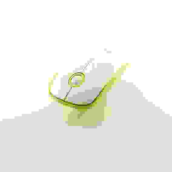 Мышь беспроводная 2.4G L300 с зеленой окантовкой белый ISA (гарантия 2недели)