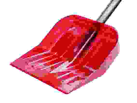 Лопата снеговая 430х420мм, из полик-та (с черенком)(красный)