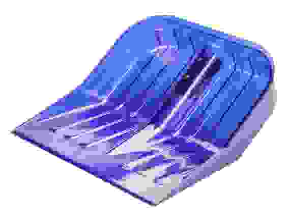 Лопата снеговая 430х420мм, из полик-та (без черенка)(синий)