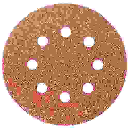 Круг абразивный на ворсовой подложке под &quot;липучку&quot;, перфорированный, P 80, 125 мм, 5 шт.// Сибртех