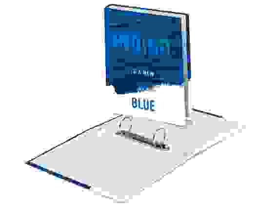 Папка А5ф на 2-х кольцах глянц. ламинация-Индиго-