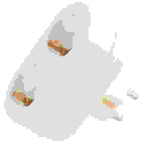 Разветвитель электрический &quot;TOKER'' 2 гн. с/з, 16 А, 2T2, белый