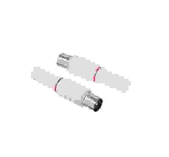 Разъем штекер TV без пайки, белый