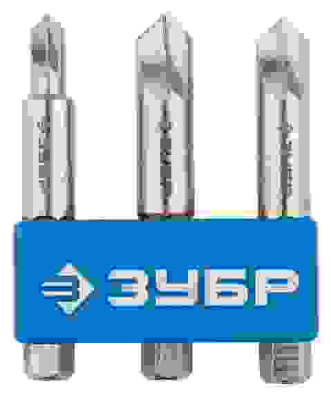 Экстракторы поврежд. креп,для выкруч крепежа с износом граней шл 95%, 3пр ЗУБР "ЭКСПЕРТ"