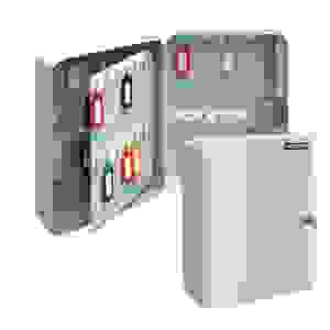 Шкафчик (Ключница) на 48 ключей BRAUBERG 250*80*180 мм, с замком, +48 брелоков, серый
