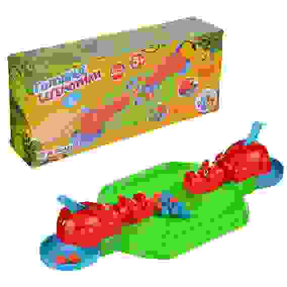 Игра настольная &quot;Голодные бегемотики&quot;, пластик, 35х16х7,5см ИГРОЛЕНД