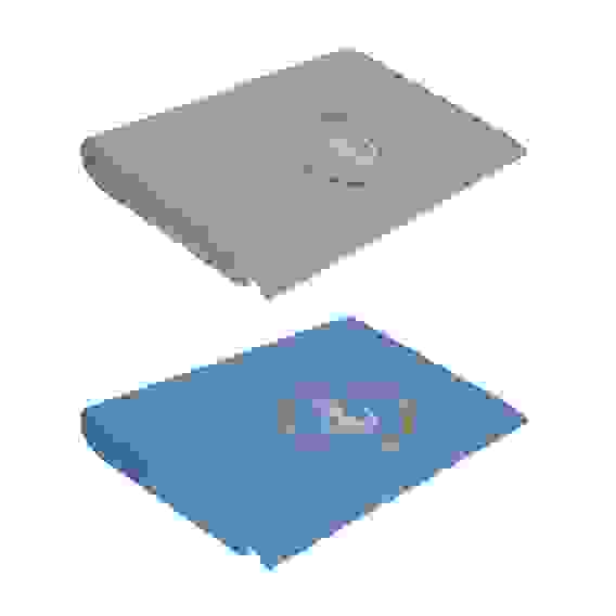 Плед флисовый с вышивкой 120х150см, 160гр/м, 2 цвета PROVANCE Море