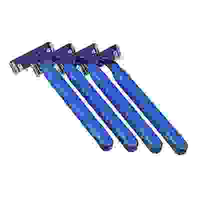 Станки для бритья с тройным лезвием 4шт для мужчин, силикон, пластик