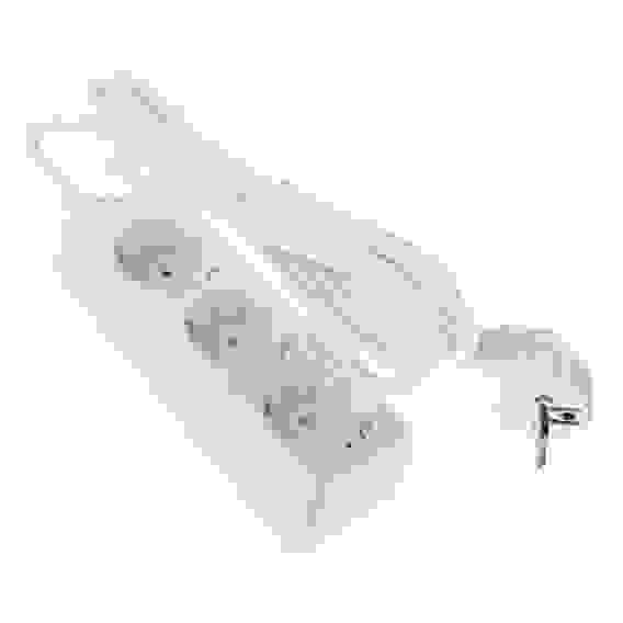 Удлинитель 3 гнезда, 3м, с зазем, евро, 16A, макс. мощность 3500Вт FORZA