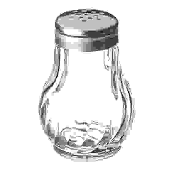 Солонка, стекло, металл, 7см, "Классика"