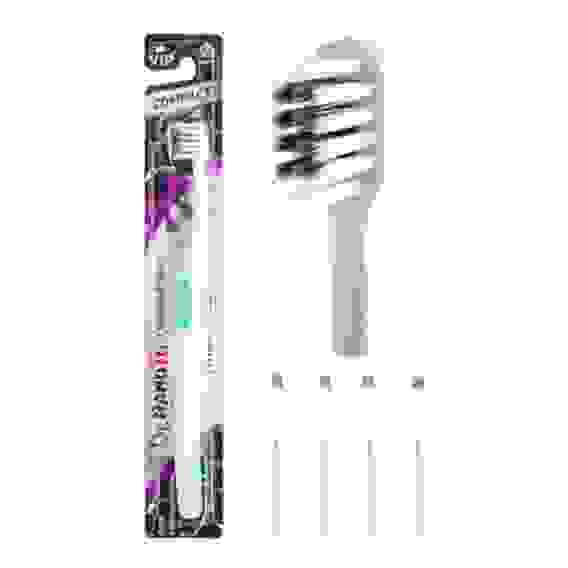 Зубная щетка Компакт с наночастицами серебра и древесного угля. Dr.NanoTo Compact Charcoal &amp; Nano Si