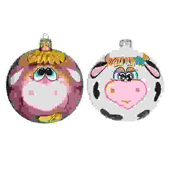 Sale! Шар ручной работы &quot;Символ года 2021&quot;, 100мм, стекло, 2 дизайна СНОУ БУМ