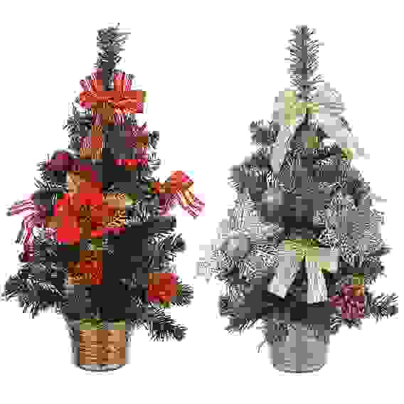 Елка декоративная, пластик, полиэстер, 40см, 2 цвета СНОУ БУМ