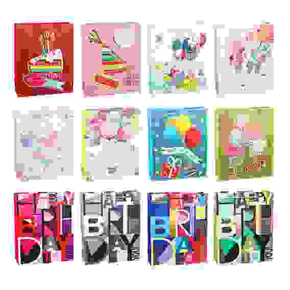 Пакет подарочный, высококачеств.бумага, глиттер, тиснение фольгой, 26х32х10см, 12 дизайнов, арт.3