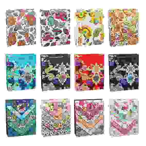 Пакет подарочный, высококачеств.бумага, глиттер, тиснение фольгой, 26х32х10см, 12 дизайнов, арт.1