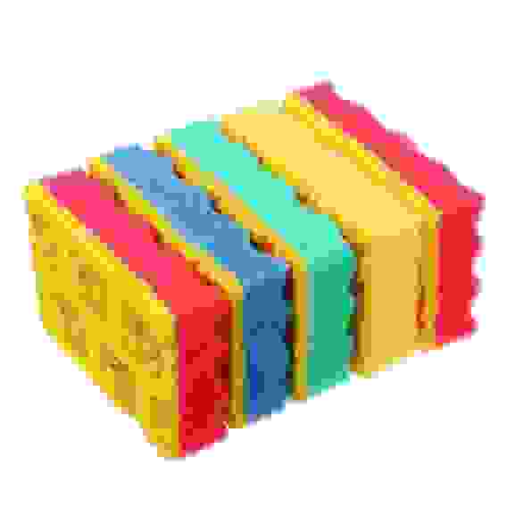 Губки для мытья посуды &quot;ВОЛНА&quot;, с индикатором замены, 95х65х25 мм, 5 шт/уп, арт.910-039 GRIFON