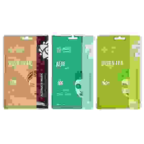 Маска для лица альгинатная с коллагеном, с экстрактом зеленого чая, с золотом и улиткой, 25г