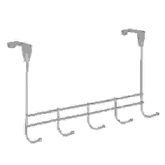 Вешалка надверная &quot;Нота 5&quot; белое серебро