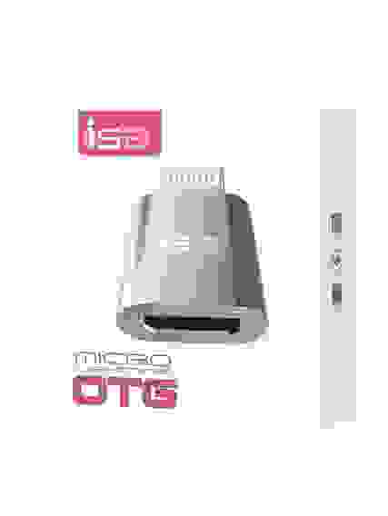 Переходник Micro USB на Lightning 8 pin алюминий серебро ISA