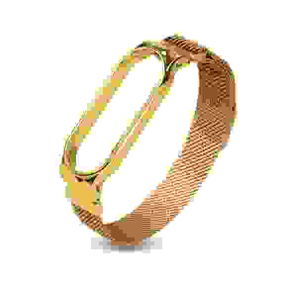 Ремешок для Mi Banb 5 Milanese желтое золото (Gold) #4