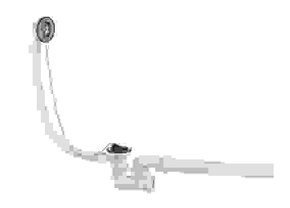 Сифон ВИР д/ванн 40/50мм нерж.чашка,жесткая труба Универсал 30980242