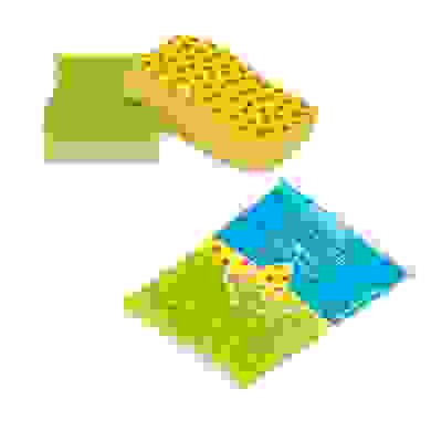 Губка бытовая с чистящим слоем 2шт Мечта