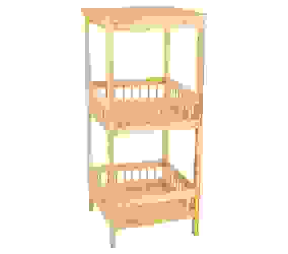 Этажерка 3-х секц прямоуг лоток + полка №2 бамбук 38,5*39,5*86,5см