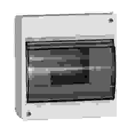 Щит распределительный навесной ЩРн-П-6 IP30 пластиковый белый прозрачная дверь КМПн 2/6