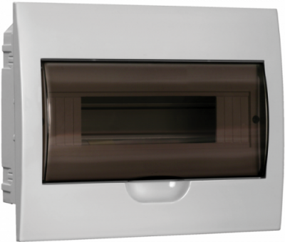 Щит распределительный встраиваемый ЩРв-П-12 IP41 пластиковый белый прозрачная дверь