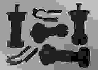 Опора меб.рег. с клипсой 100мм (4шт) черн.