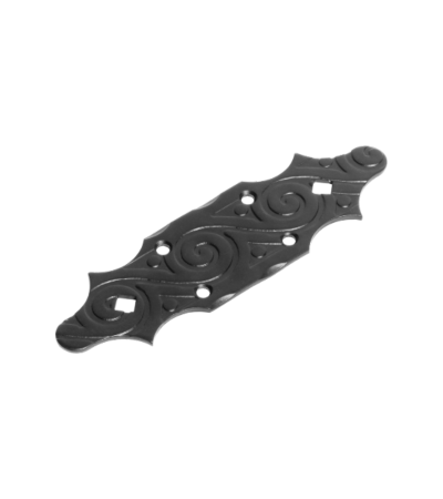 Пластина крепежная 180х50 кованая, серия Кострома черный