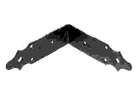 Уголок крепежный 170х170х50 кованый, серия Кострома черный