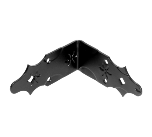 Уголок крепежный 120х120х50 кованый, серия Кострома черный