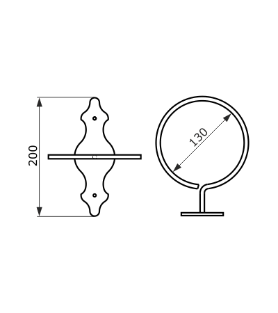 Кронштейн для кашпо мод.12 d13см черный