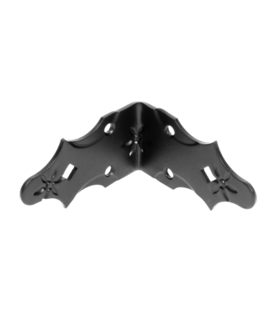 Уголок крепежный 90х90х50 кованый, серия Кострома черный